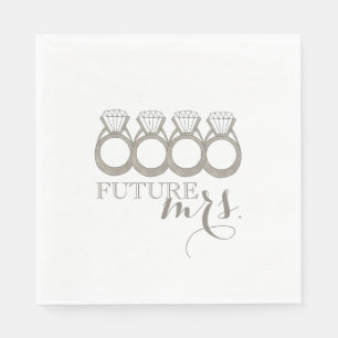 Future MRS. Bride-to-Be Diamond Engagement Ring Napkin