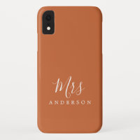 Future Mrs Burnt Orange Chic Script Bride