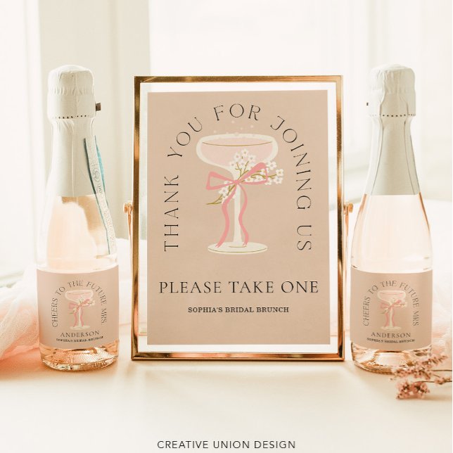 Future Mrs. Champagne Labels Bridal Shower Favours Flyer (Creator Uploaded)