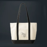 Future Mrs. Custom Name Wedding  Tote Bag<br><div class="desc">Future Mrs. Custom Name Wedding Tote Bag  - Custom tote bag  features modern script typography and is personalized with your future surname. Font is accented with an engagement ring. Shown in black and white  ,  however you can choose your t shirt style and color.</div>