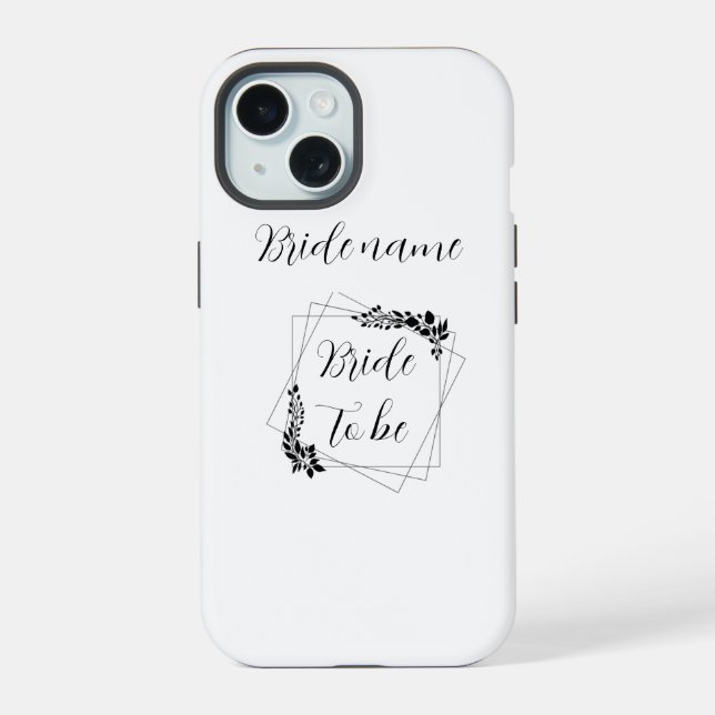 "Future Mrs. [Customisable Name]" Bride-to-Be iPhone 15 Case (Back)