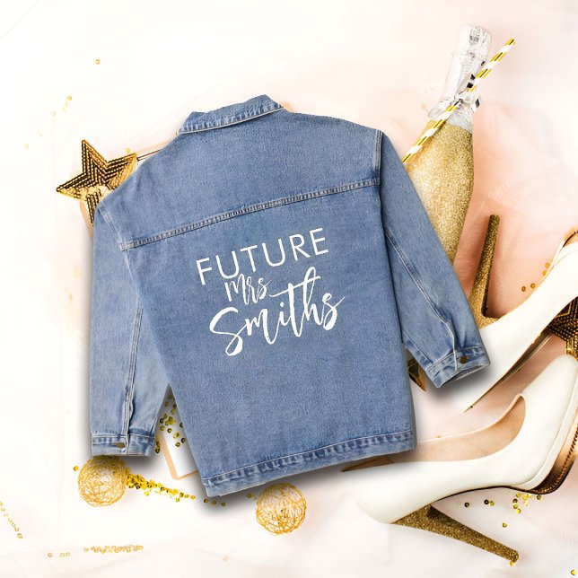 Future Mrs Denim Jacket, Personalised Bride to Be  Denim Jacket (Creator Uploaded)