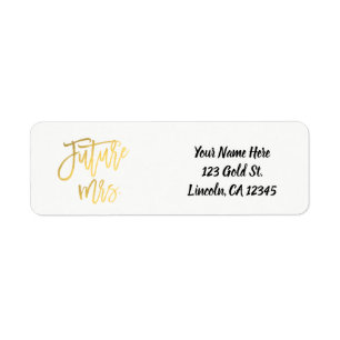 Future Mrs. Faux Gold Foil Modern Script Chic