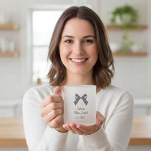 Future Mrs Glass Mug, Engaged Coffee Mug, Bride Frosted Glass Coffee Mug