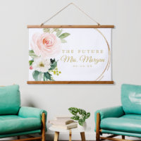 Future Mrs Gold Bridal Shower Decor Sign