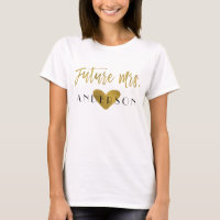 Future Mrs. Gold Foil and White with Heart