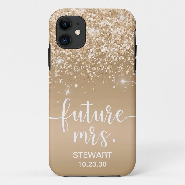 Future Mrs Gold Glitter Case-Mate iPhone Case (Back)