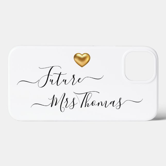Future Mrs Gold Heart Case-Mate iPhone Case (Back (Horizontal))