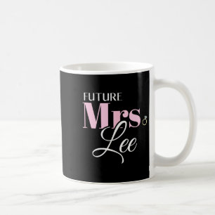 Future mrs lee bride wedding groom marriage coffee mug