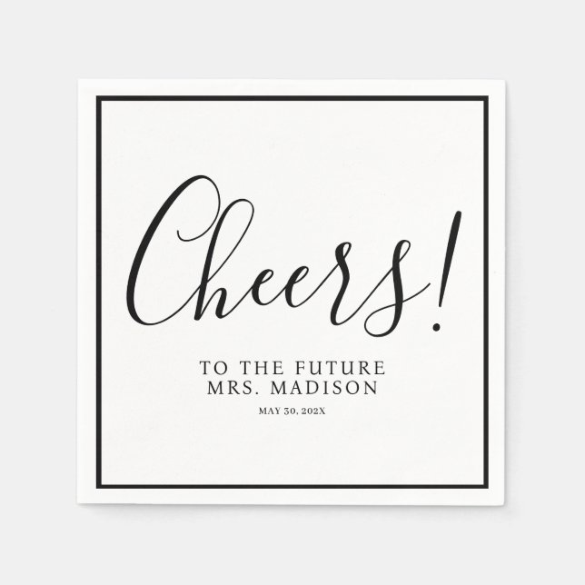 Future Mrs Minimal and Chic | Wedding Napkins (Front)