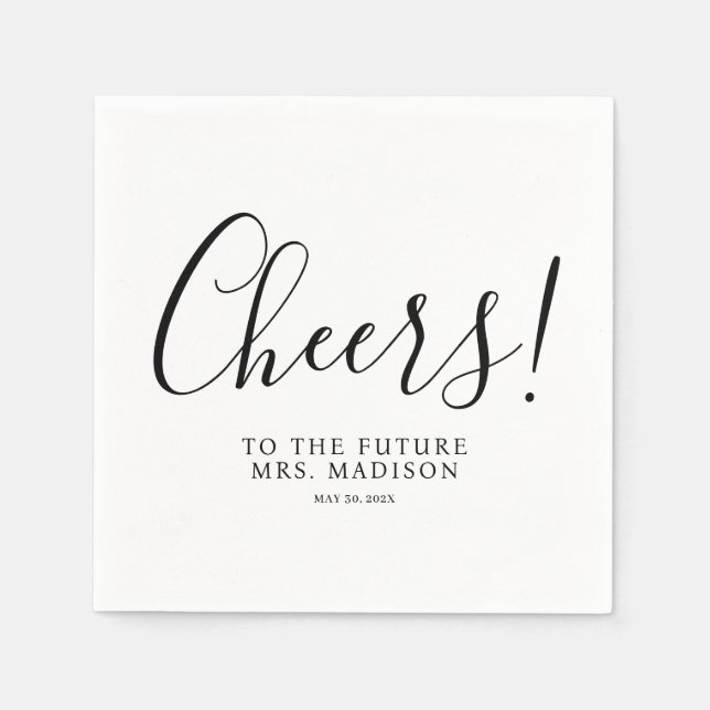 Future Mrs Minimal and Chic | Wedding Napkins (Front)