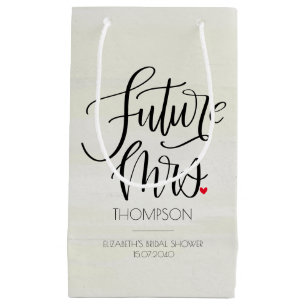 Future Mrs Modern Calligraphy Bridal Shower  Small Gift Bag