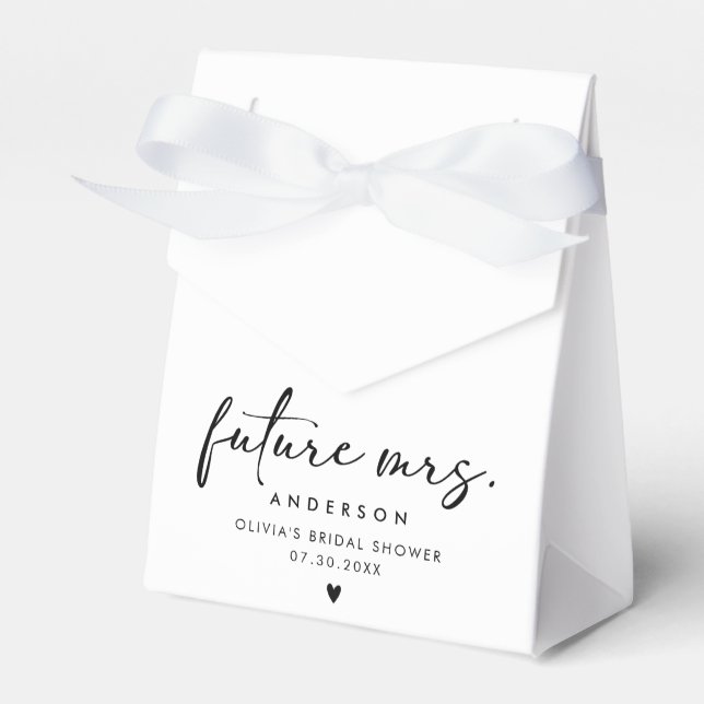 Future Mrs. Modern Handwriting Script Favour Box (Front Side)