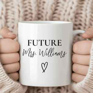 Future Mrs & Mr Mug, Custom Engagement Gift Coffee Mug