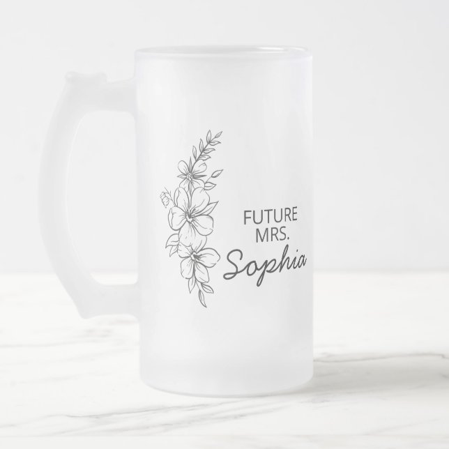 Future Mrs Mug Bride To Be Mug Personalised Future (Left)
