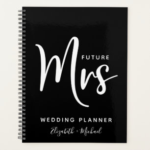 Future Mrs Personalised Black Wedding Planner