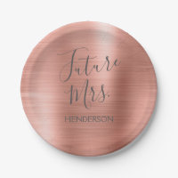 Future Mrs. Rose Gold Blush Pink Modern
