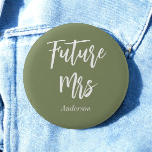 Future Mrs Sage Green Bride Button