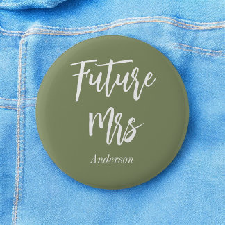 Future Mrs Sage Green Bride Button