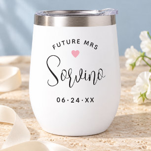Future Mrs Script Wedding Date Custom