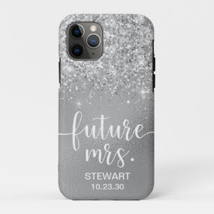Future Mrs Silver Glitter Case-Mate iPhone Case