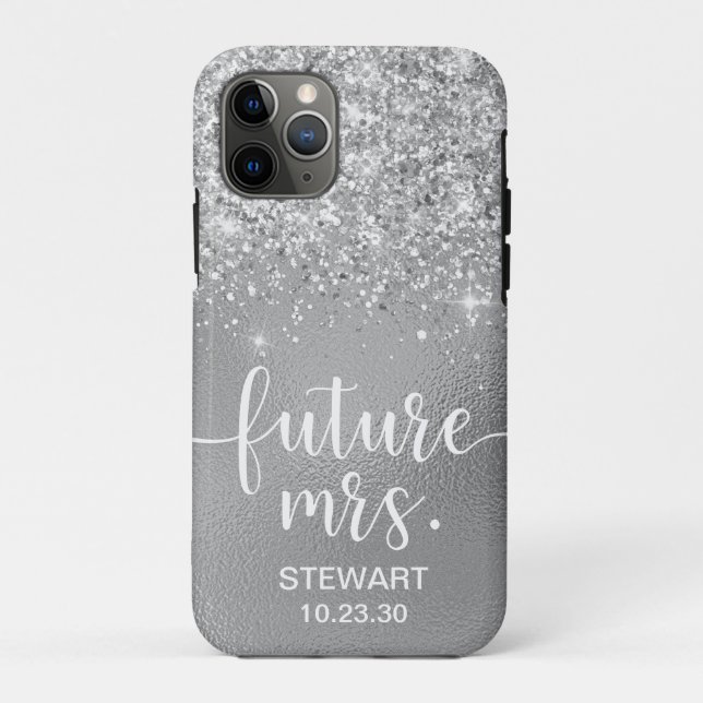 Future Mrs Silver Glitter Case-Mate iPhone Case (Back)