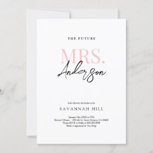 Future Mrs Simple Modern Bridal Shower Invitation