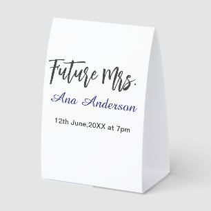 Future mrs surname bride to be purple gray name da