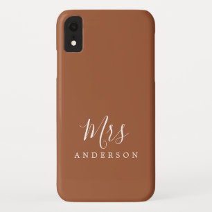 Future Mrs TerraCotta Chic Script Bride iPhone XR Case
