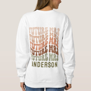 Future Mrs terracotta sage green retro 60's simple Sweatshirt