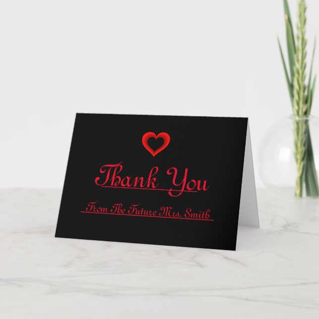 Future Mrs. Thank you Red Heart note (Front)