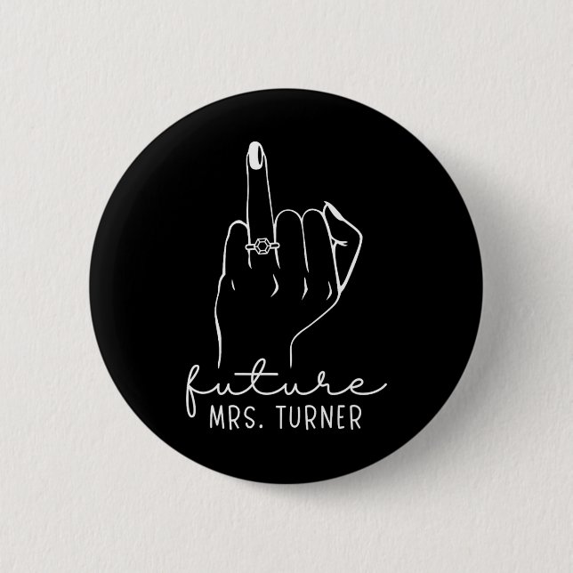 Future Mrs. Turner New Bridal To Be Fiance Bachelo 6 Cm Round Badge (Front)