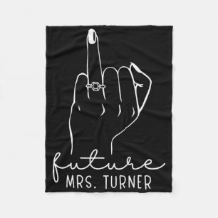 Future Mrs. Turner New Bridal To Be Fiance Bachelo Fleece Blanket