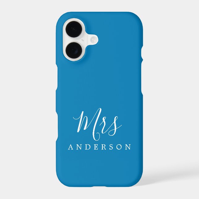 Future Mrs Vibrant Blue Chic Script Bride (Back)