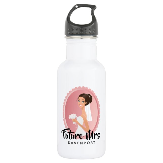 Future Mrs with Bride in Wedding Gown 532 Ml Water Bottle (Front)
