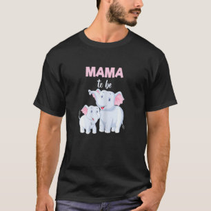 Future Mum Elephant Mama Baby Shower Girl T-Shirt