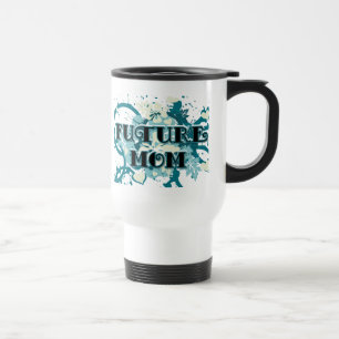 Future Mum - Hearts and Flowers Travel Mug