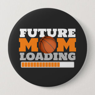 Future Mum Loading Basketball Baby Shower Button