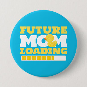 Future Mum Loading Duck Baby Shower Button