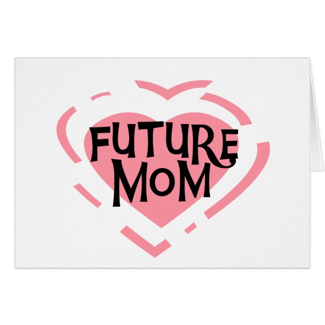 Future Mum Pink Heart Tshirts and Gifts (Front Horizontal)
