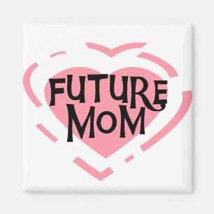 Future Mum Pink Heart Tshirts and Gifts Magnet