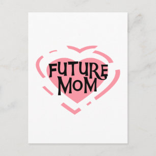 Future Mum Pink Heart Tshirts and Gifts Postcard