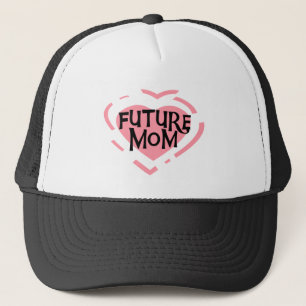 Future Mum Pink Heart Tshirts and Gifts Trucker Hat