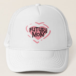 Future Mum Pink Heart Tshirts and Gifts Trucker Hat