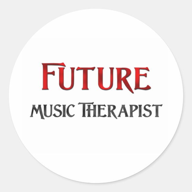 Future Music Therapist Classic Round Sticker (Front)