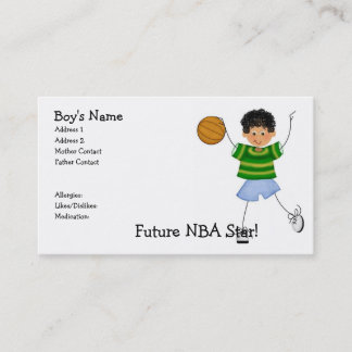 Future NBA Star! Mummy Calling Cards