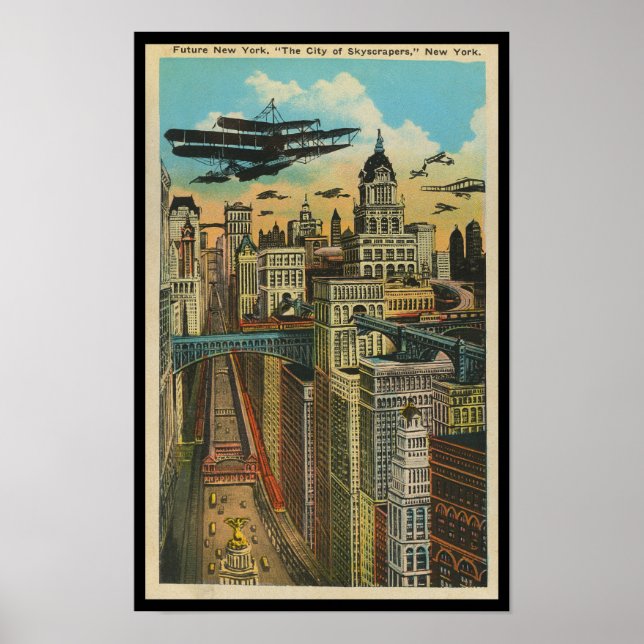 Future New York the City of Skyscrapers Poster (Front)