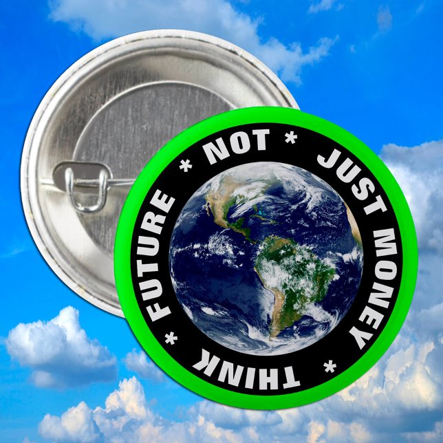 Future NOT money 'THINK' / Rebellion 3 Cm Round Badge (Creator Uploaded)
