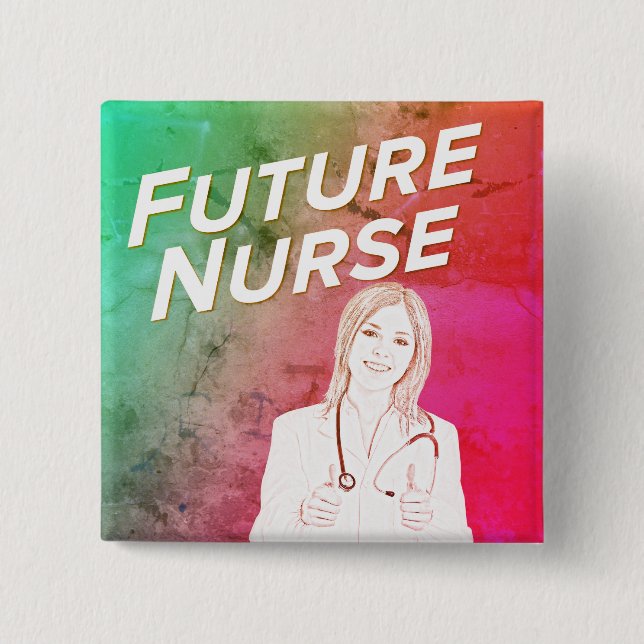 Future Nurse 15 Cm Square Badge (Front)