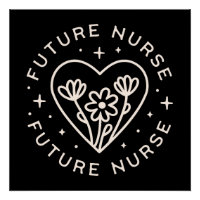Future nurse affirmations floral quotes black